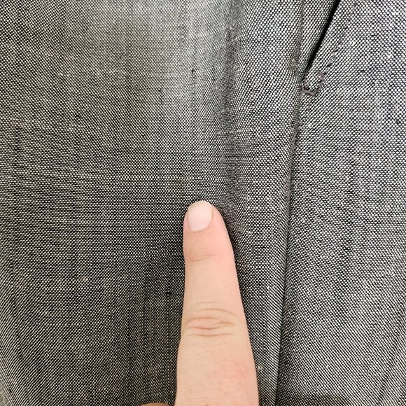 Vintage Faberge 80s Flashy Glam Gray Sharkskin Slub Mens 2 Piece Suit 42R/33W - Picture 7 of 10